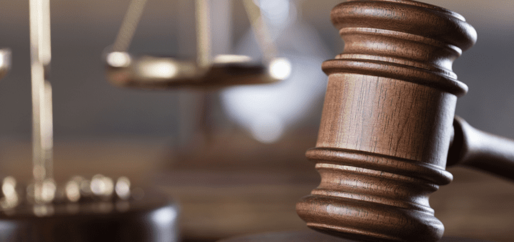 Courtroom with gavel