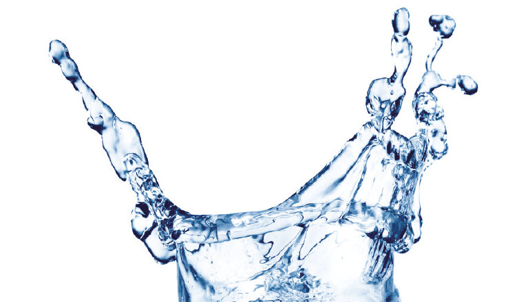 Illustration of water spiralling